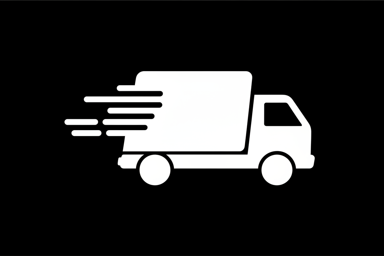 Camión blanco para fondo negro